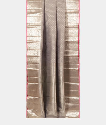 Silver Grey Handwoven Kanjivaram Silk Saree T2454182
