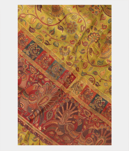 Mehndi Green Cashmere Kani Silk Saree T244936-image
