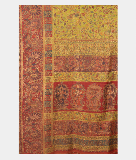 Mehndi Green Cashmere Kani Silk Saree T2449364