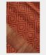 Rust Printed Raw Silk Saree T2315431