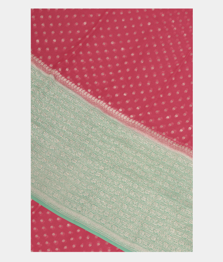 Dark Pink Banaras Georgette Silk Saree T245484-image