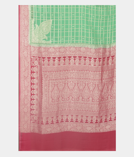 Green Banaras Georgette Silk Saree T2454804