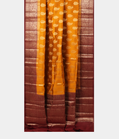 Mustard Yellow Chaniya Silk Saree T2485982
