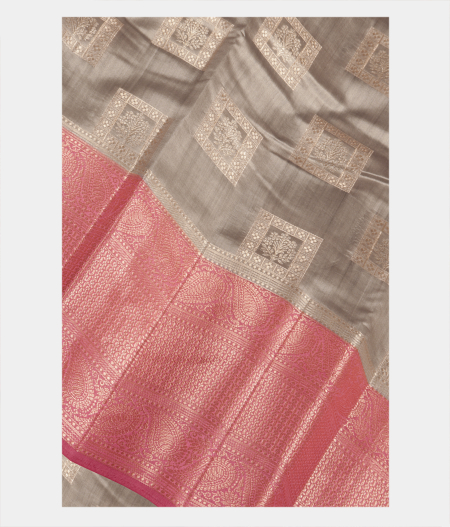 Grey Chaniya Silk Saree T248044-image