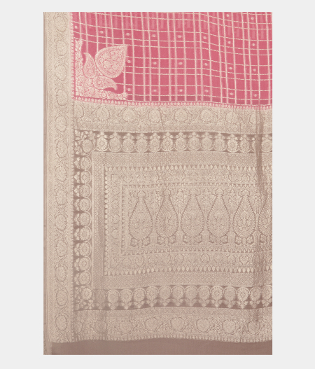 Light Pink Banaras Georgette Silk Saree T2342414