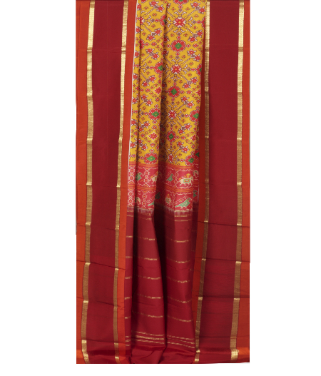 Yellow Printed Soft Silk Saree T2482192