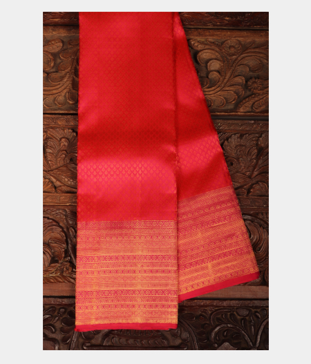 Pinkish Orange Handwoven Kanjivaram Silk Saree T245074-image