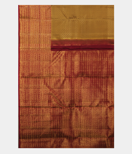 Khaki Brown Handwoven Kanjivaram Silk Saree T2450324