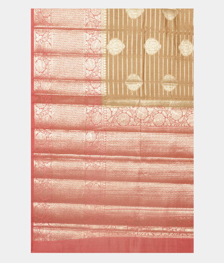 Beige Chaniya Silk Saree T2485584