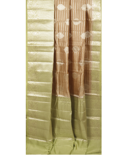 Beige Chaniya Silk Saree T2485542