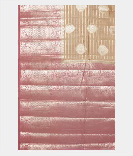 Beige Chaniya Silk Saree T2480434