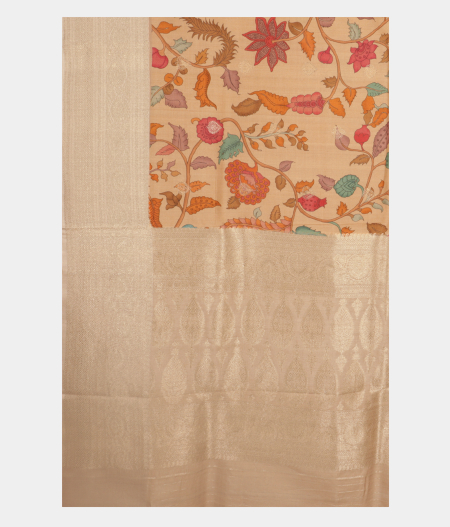 Beige Banaras Kathan Silk Saree T2475324