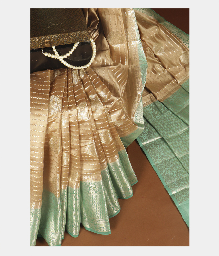 Beige Chaniya Silk Saree T248040-image