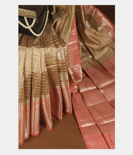 Beige Chaniya Silk Saree T248558-image