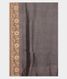 Bluish Grey Organza Cut Work Saree T2511283