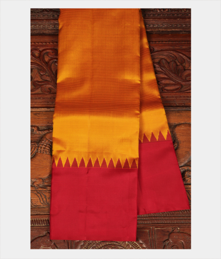 Yellow Handwoven Kanjivaram Silk Saree T244017-image