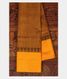 Yellow and Black Handwoven Kanjivaram Silk Saree T2438431