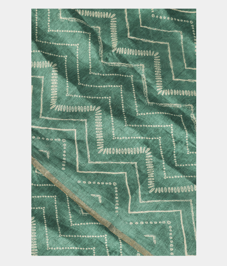 Light Blue Linen Printed Saree T250874-image