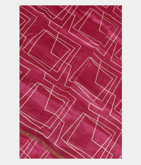 Pink Linen Printed Saree T250860-image