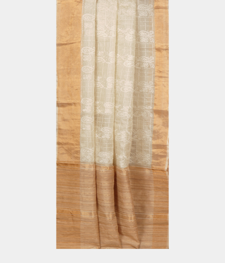 White Silk Embroidery Kota Saree T2506612