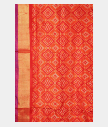 Brown Ikat Silk Saree T1178483