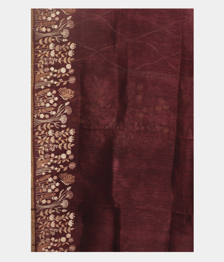 burgundy-linen-printed-saree-t250857-t250857-c
