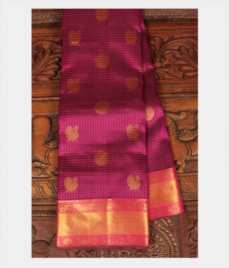Purple Handwoven Kanjivaram Silk Saree T245179-image