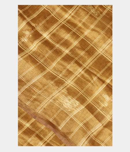 Beige Linen Printed Saree T250862-image