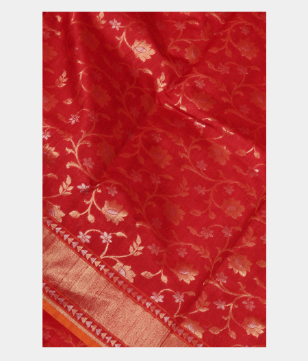 Red Banaras Silk Saree T206863-image