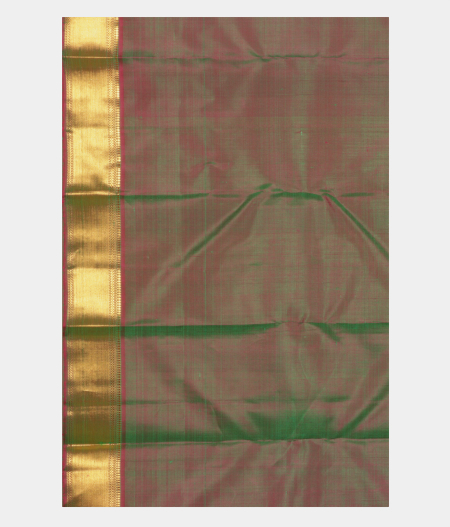 Bluish Green Handwoven Kanjivaram Silk Saree T2454673