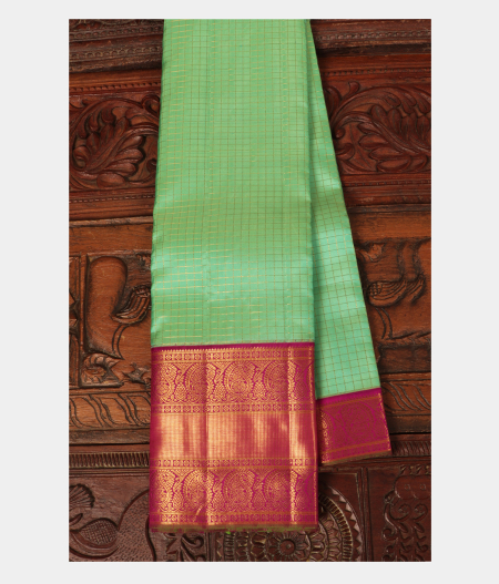 Green Handwoven Kanjivaram Silk Saree T245129-image