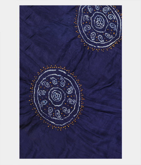 Blue Bandhani Gajji Silk Saree T250288-image