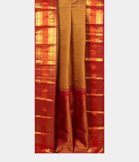 Dark Beige Handwoven Kanjivaram Silk Saree T2440902