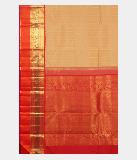 Beige Handwoven Kanjivaram Silk Saree T2451214