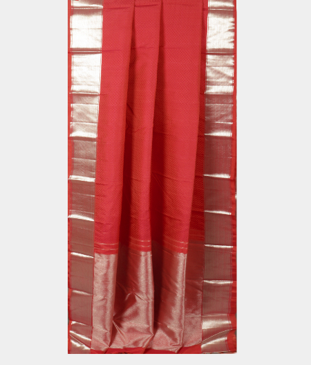 Reddish Orange Handwoven Kanjivaram Silk Saree T2395012