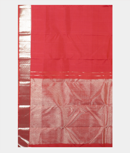 Reddish Orange Handwoven Kanjivaram Silk Saree T2395014