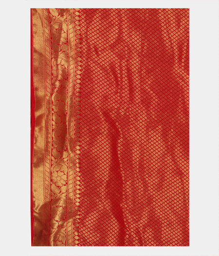 Red Bandhani Gajji Silk Saree T2503143