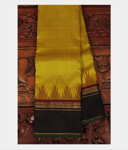 Yellowish Green Handwoven Kanjivaram Silk Saree T251277-image