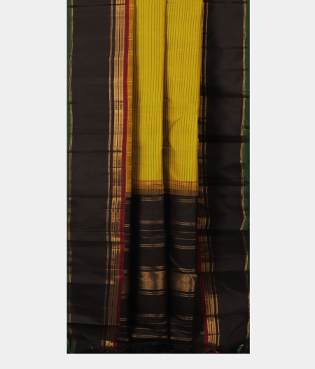 Yellowish Green Handwoven Kanjivaram Silk Saree T2512772