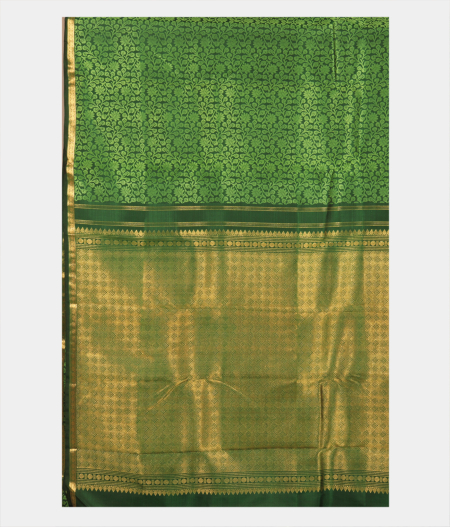 Green Handwoven Kanjivaram Silk Saree T1341074