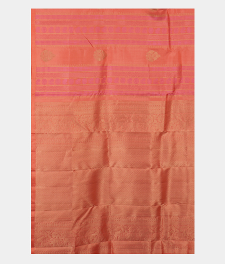 Peach Handwoven Kanjivaram Silk Saree T2507264