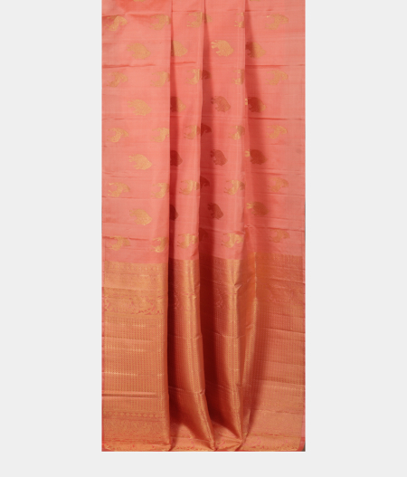 Peach Handwoven Kanjivaram Silk Saree T2507022