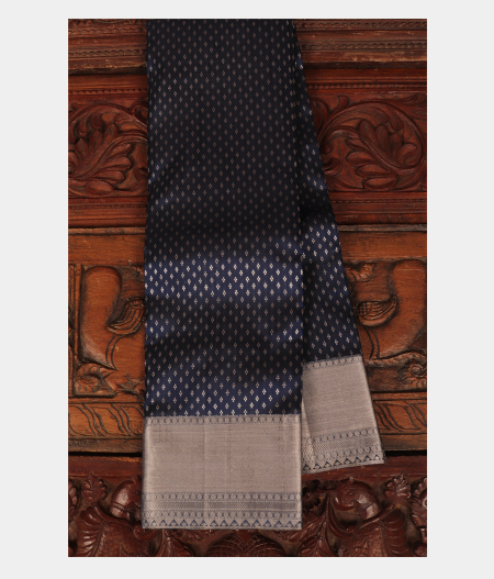 Blue Handwoven Kanjivaram Silk Saree T242293-image