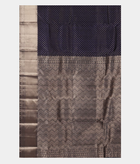 Blue Handwoven Kanjivaram Silk Saree T2422934
