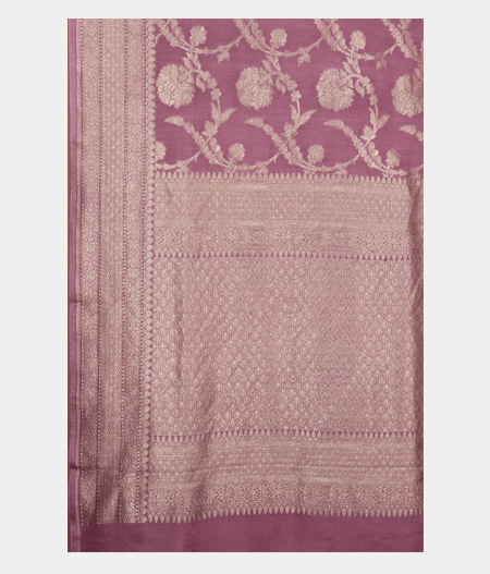 Lavender Banaras Silk Saree T2510934