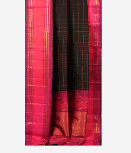 Black Handwoven Kanjivaram Silk Saree T2420042