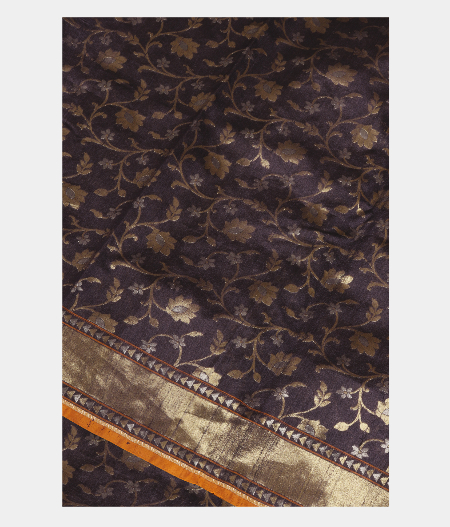 Purple Banaras Tussar Saree T212171-image