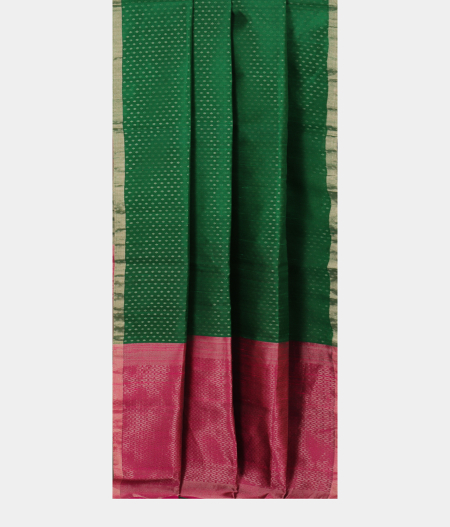 Green Woven Raw Silk Saree T2459772
