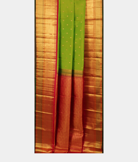 Yellowish Green Handwoven Kanjivaram Silk Saree T2500252