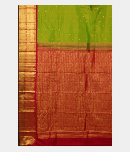 Buy Yellowish Green Handwoven Kanjivaram Silk Saree T250025